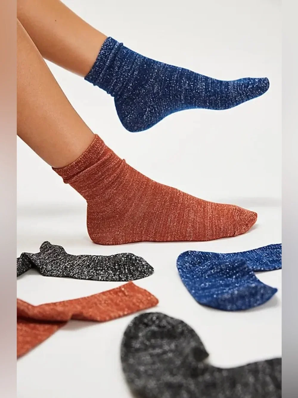 NWT! FP Free People Lurex Sock Bundle